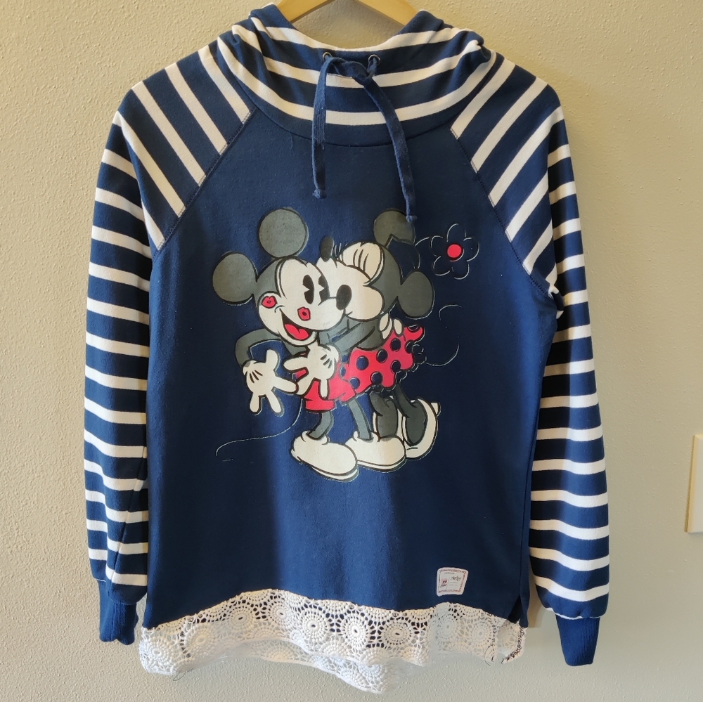 Disney Parks Mickey & Minnie Sweatshirt with Lace